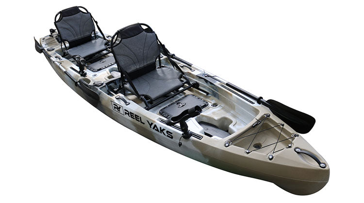 13.5' Recon Paddle Drive Angler Kayak | peddle boat | double kayak | 2 adults kids youths