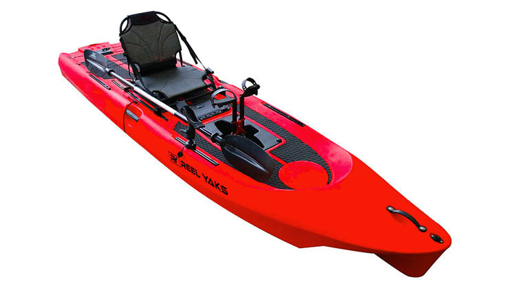 12' Runner Fin Drive Sit On Top Fishing Kayak | great in rivers & lakes |  simple to store