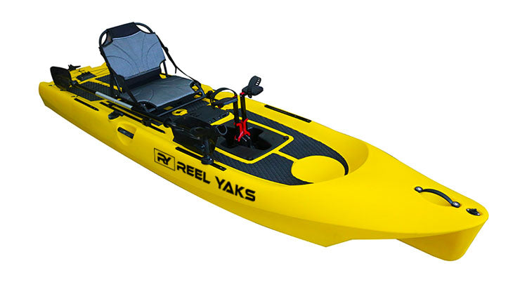 12' Runner Fin Drive Sit On Top Fishing Kayak | great in rivers & lakes |  simple to store