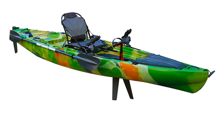 12' Runner Fin Drive Sit On Top Fishing Kayak | great in rivers & lakes | simple to store