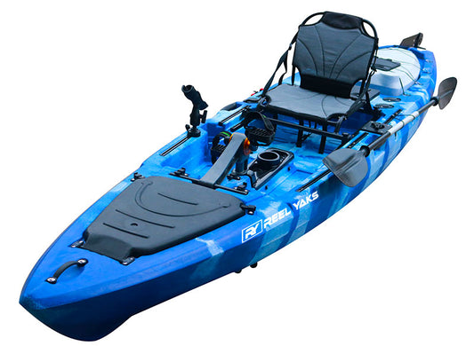 12.5' Rambler Paddle Tandem Double Fishing Kayak | 2 person+1 kids seat |  pesca canoas