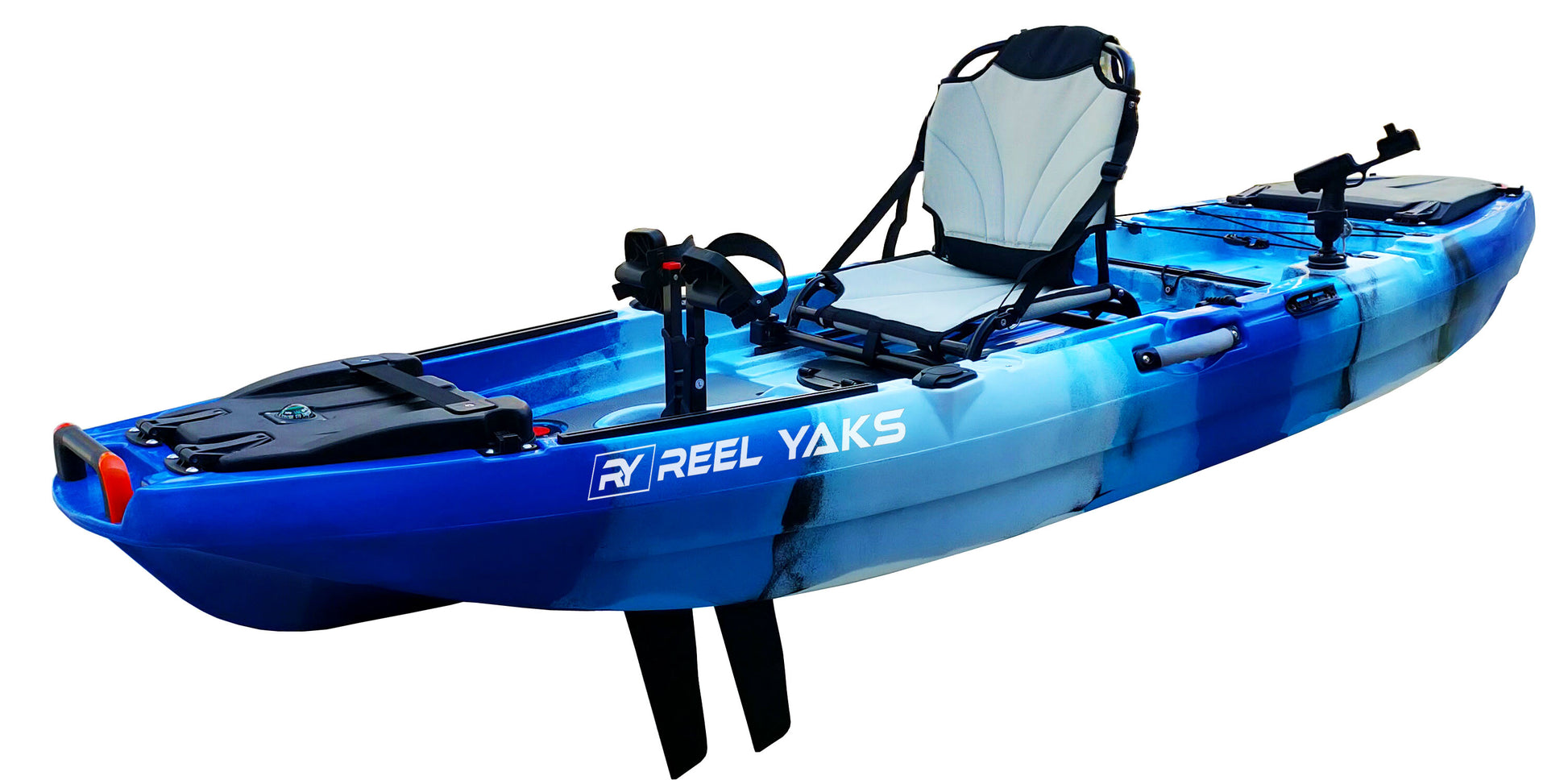 10' Reach Fin Drive Fishing Kayak | Adults youths kids | Standing sit on top
