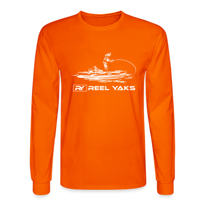 Men's Long Sleeve T-Shirt - Standing around - orange