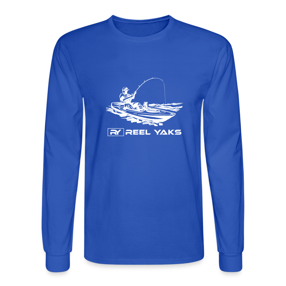 Men's Long Sleeve T-Shirt - On the hook - royal blue