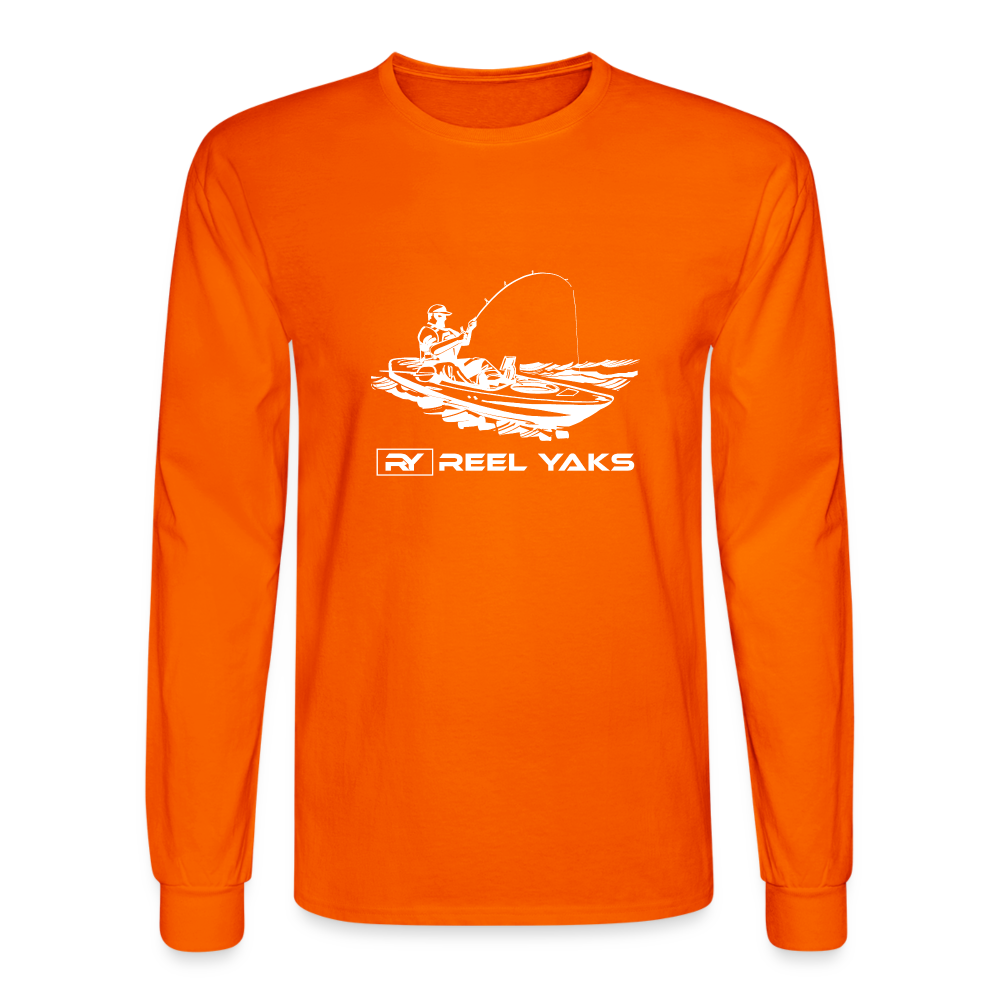 Men's Long Sleeve T-Shirt - On the hook - orange