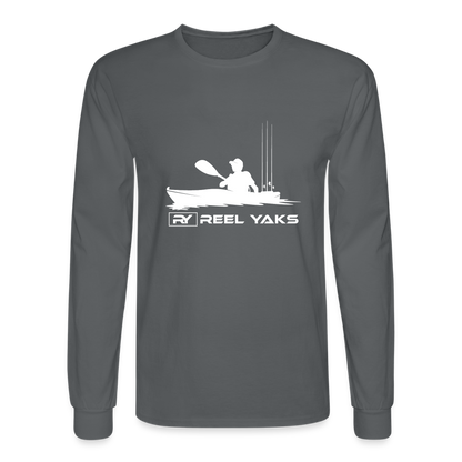Men's Long Sleeve T-Shirt - Heading out - charcoal