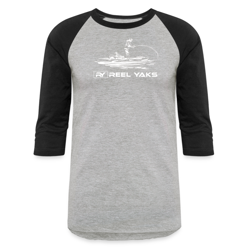 Baseball T-Shirt - Standing around - heather gray/black