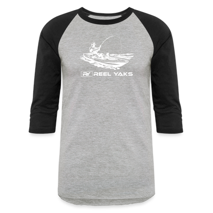 Baseball T-Shirt - On the hook - heather gray/black