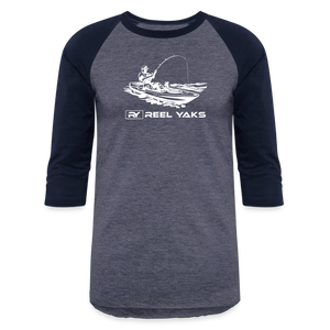 Baseball T-Shirt - On the hook - heather blue/navy