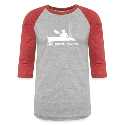 Baseball T-Shirt - Heading out - heather gray/red