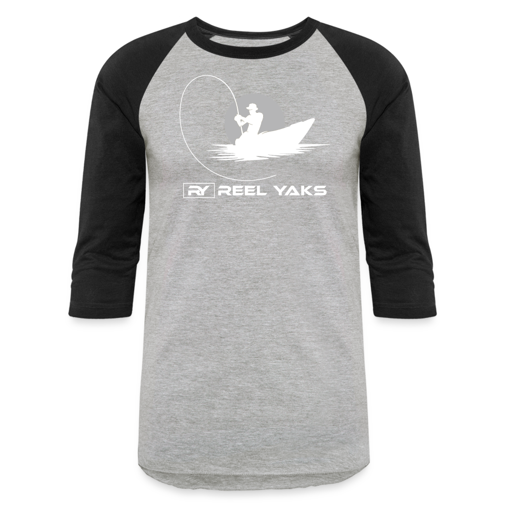 Baseball T-Shirt - Sunrise surprise - heather gray/black