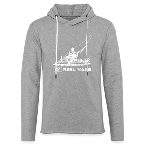 Unisex Lightweight Terry Hoodie - Fish on - heather gray