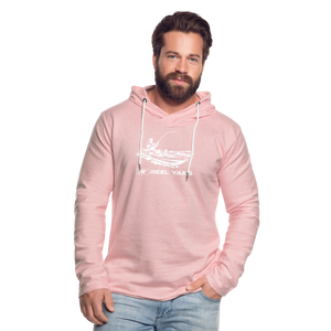 Unisex Lightweight Terry Hoodie - Fish on - cream heather pink