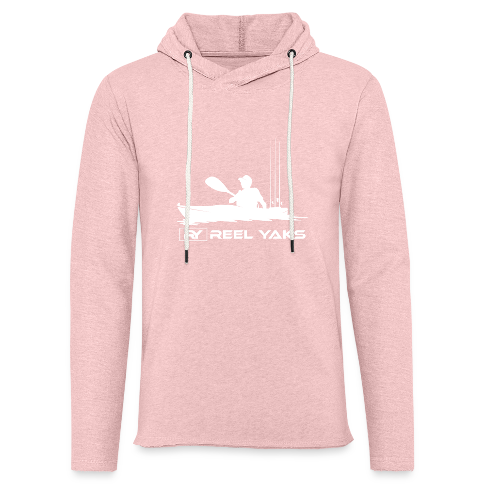 Unisex Lightweight Terry Hoodie - Heading out - cream heather pink