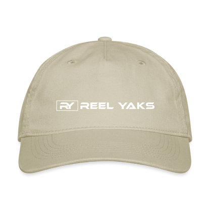 Organic Baseball Cap - Reel Yaks - khaki