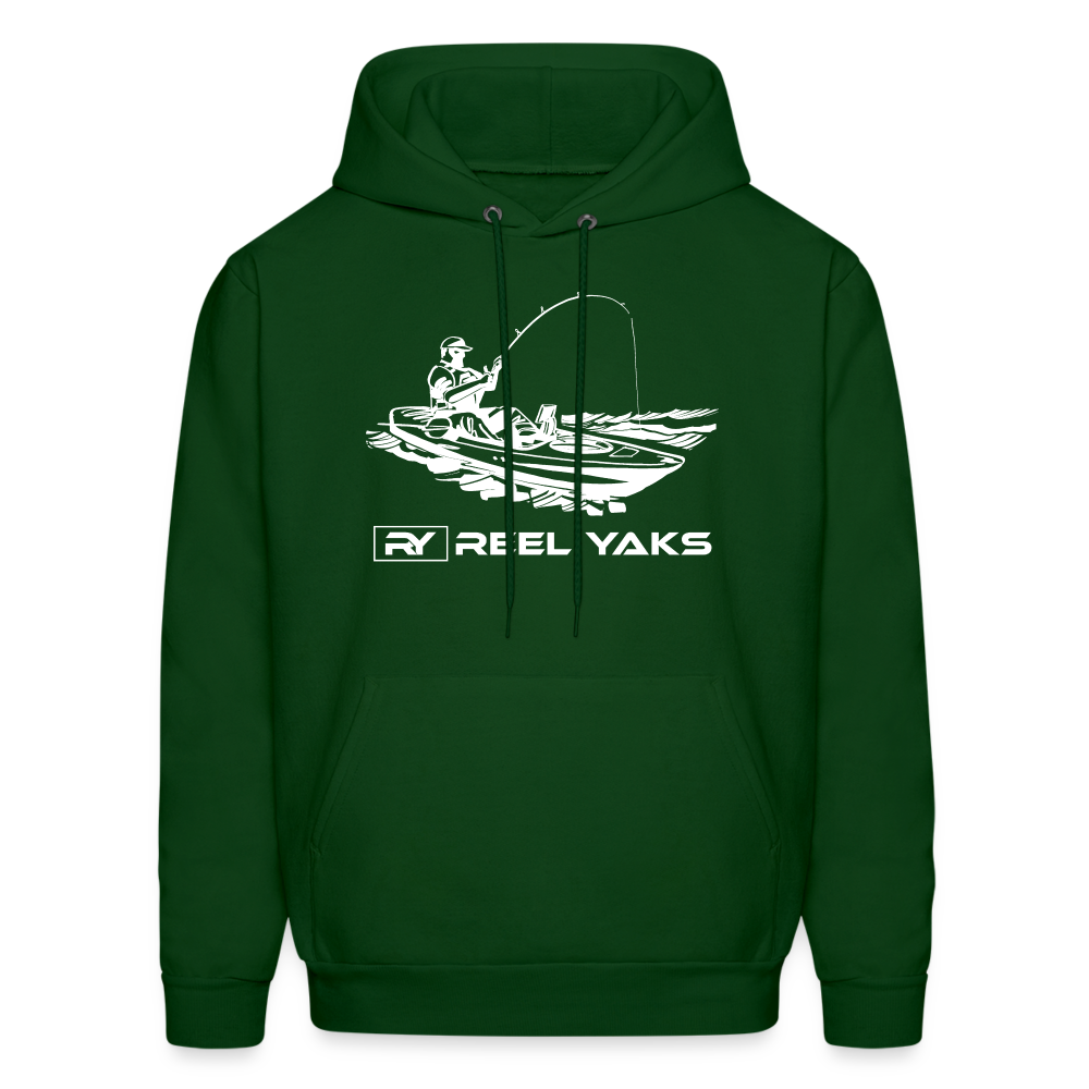 Men's Hoodie - On the hook - forest green