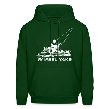 Men's Hoodie - Fish on - forest green